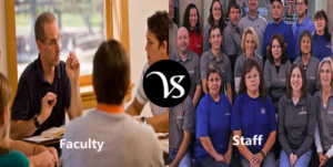 Difference between faculty and staff